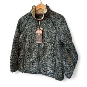 Live Oak Brand Frosted Fleece Full Zip Sweater NWT - Size Small (S) - Green